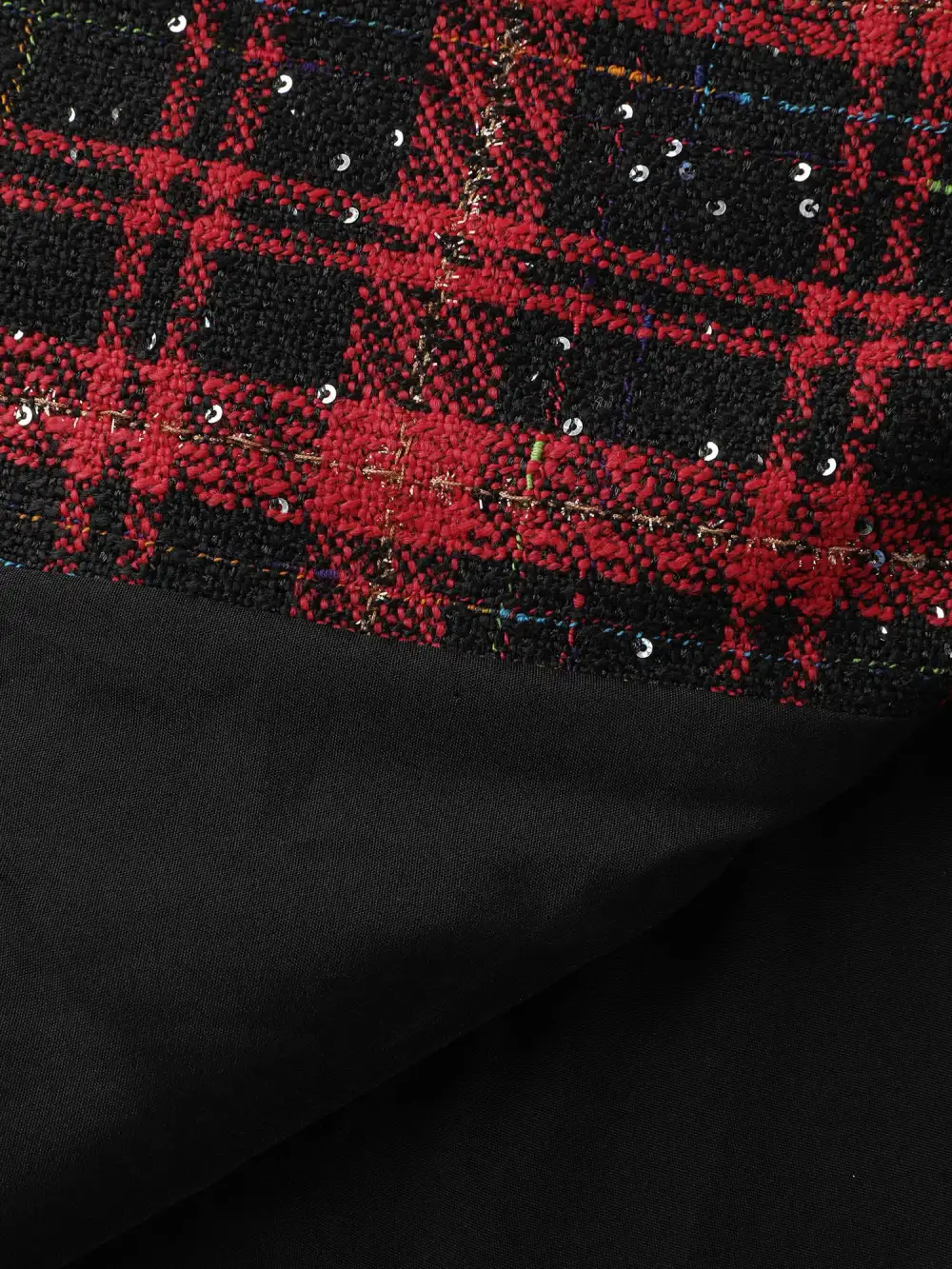 Holiday Plaid Textured Button Blazer