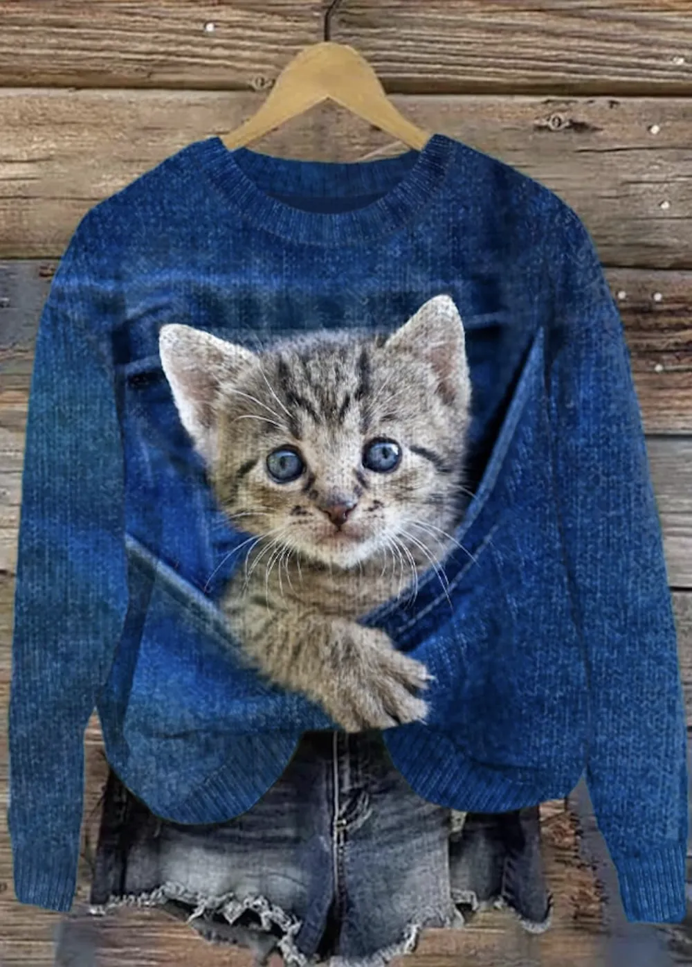 Knitted Maple Leaf Simple Sweater