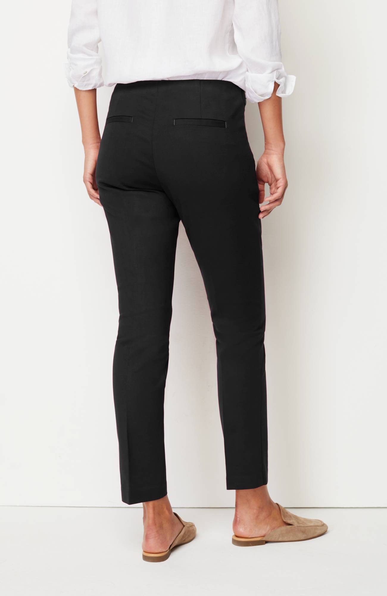 Versatile Cotton-Stretch Slim-Leg Pants