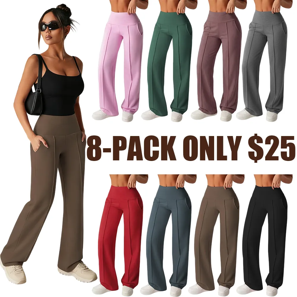 Women's Plain Loose Straight Leg Pants