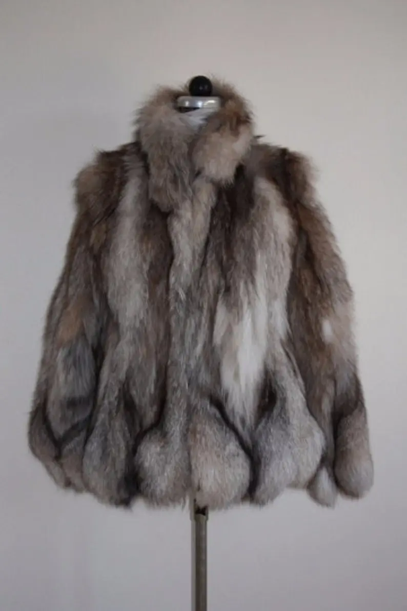 Crystal Fur Waist Length Jacket