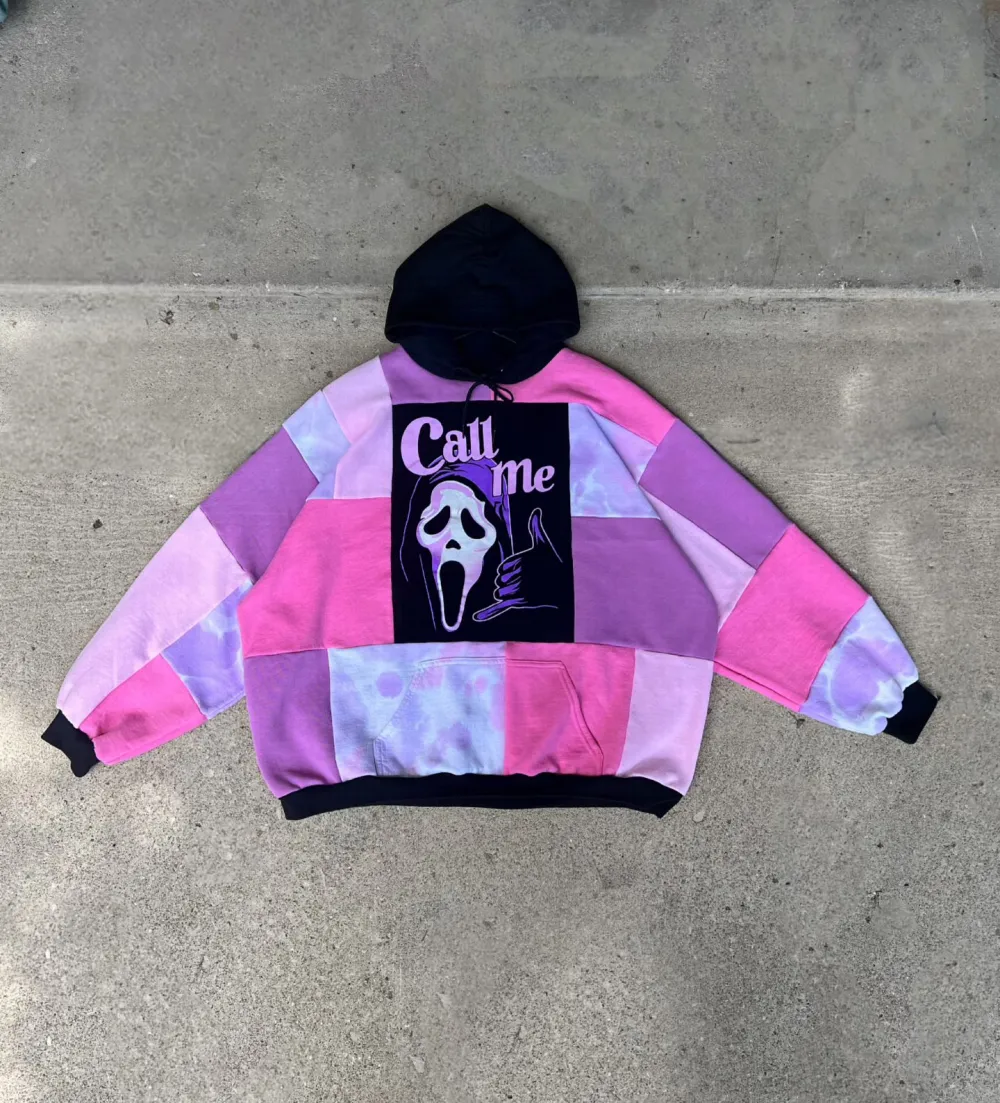 Pink hoodie how perfect and cozy piece for your Halloween day