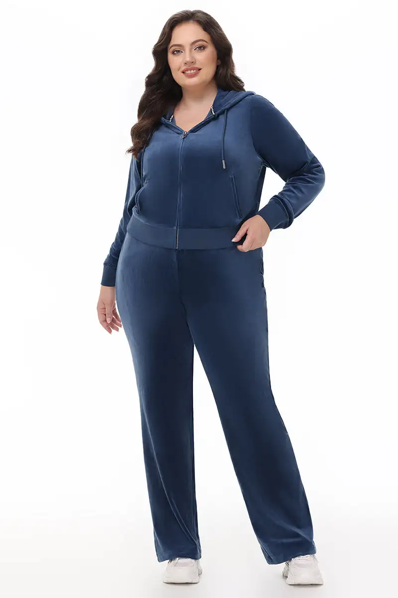 Plus-Size OG Big Bling Velour Hoodie