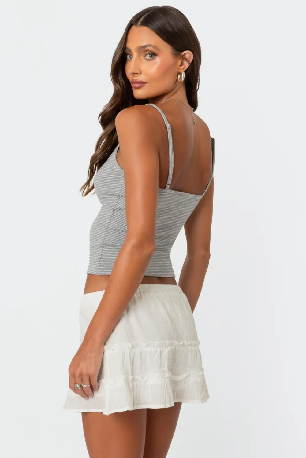 Striped Henley Tank Top