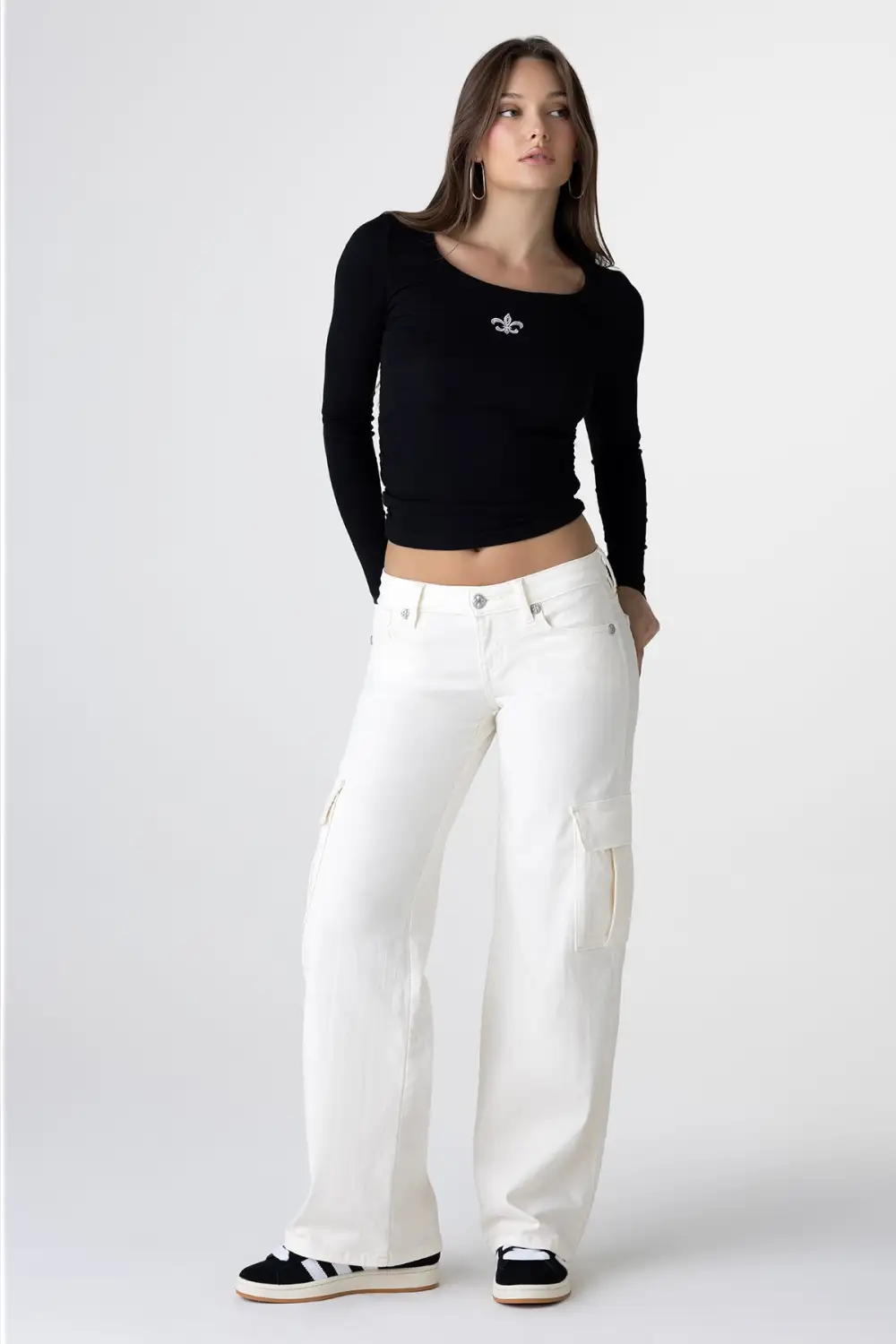 Evelyn Denim Cargo Jeans