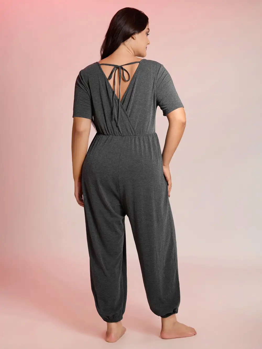 Pumpkin Carved Comfy Knit Lounge Jumpsuit