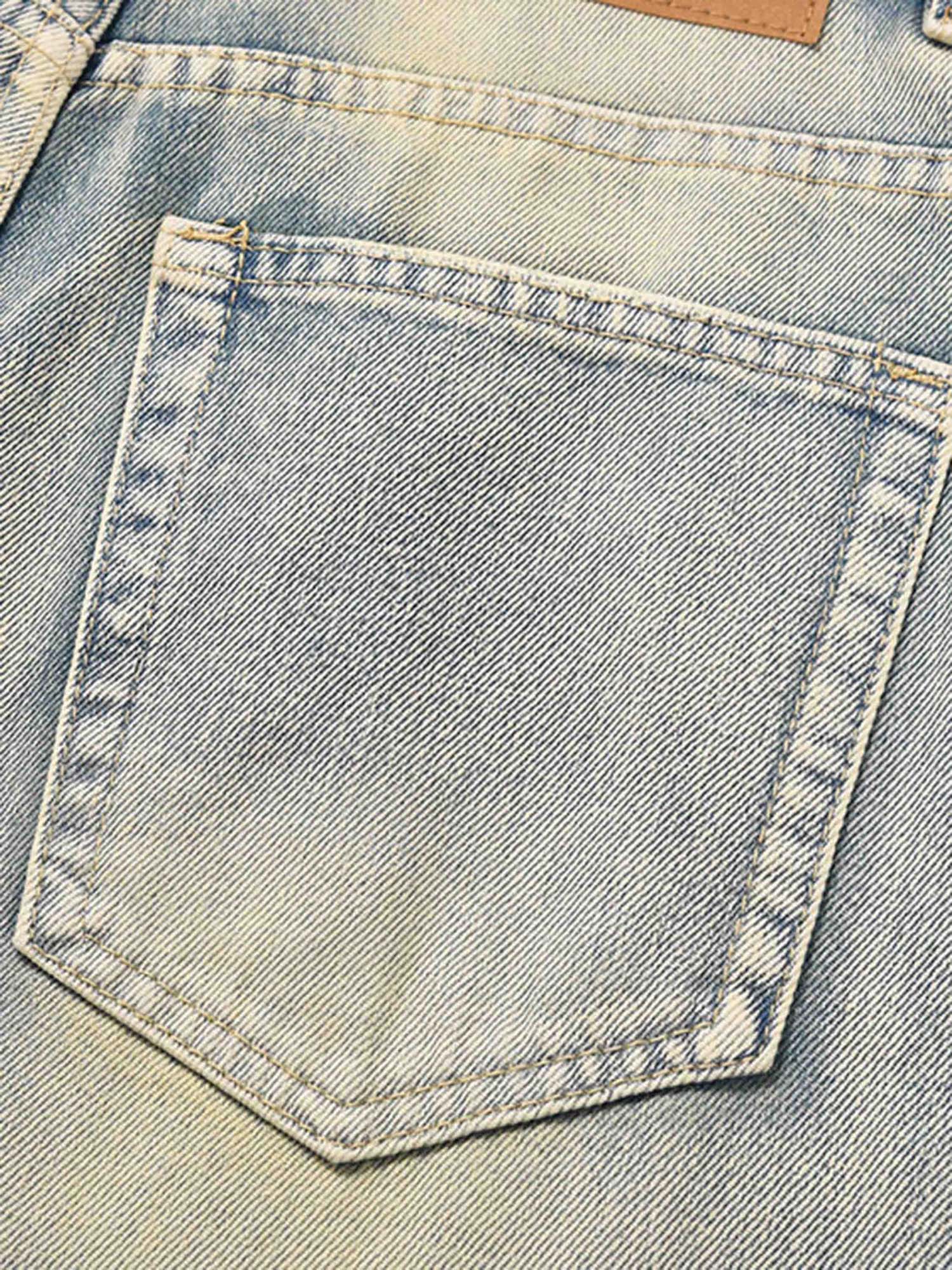 Washed And Worn Loose Jeans - 1953