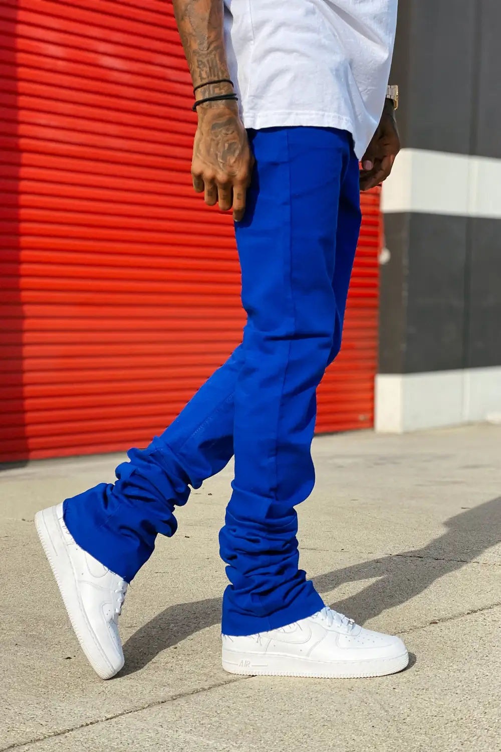 Faith Royal Blue Super Stacked Flare Jean