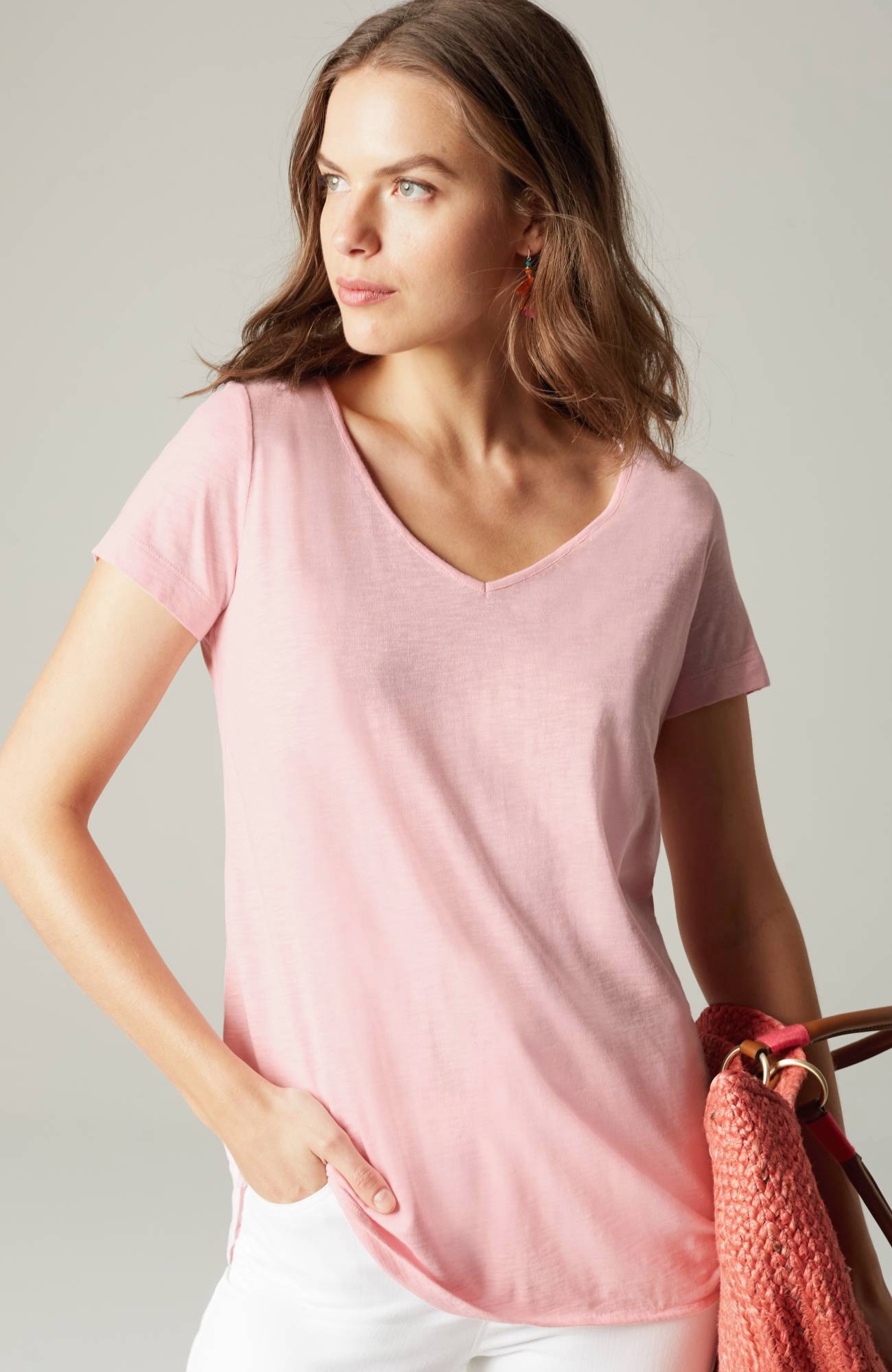 cotton and tencelâ¢ modal shirttail tunic