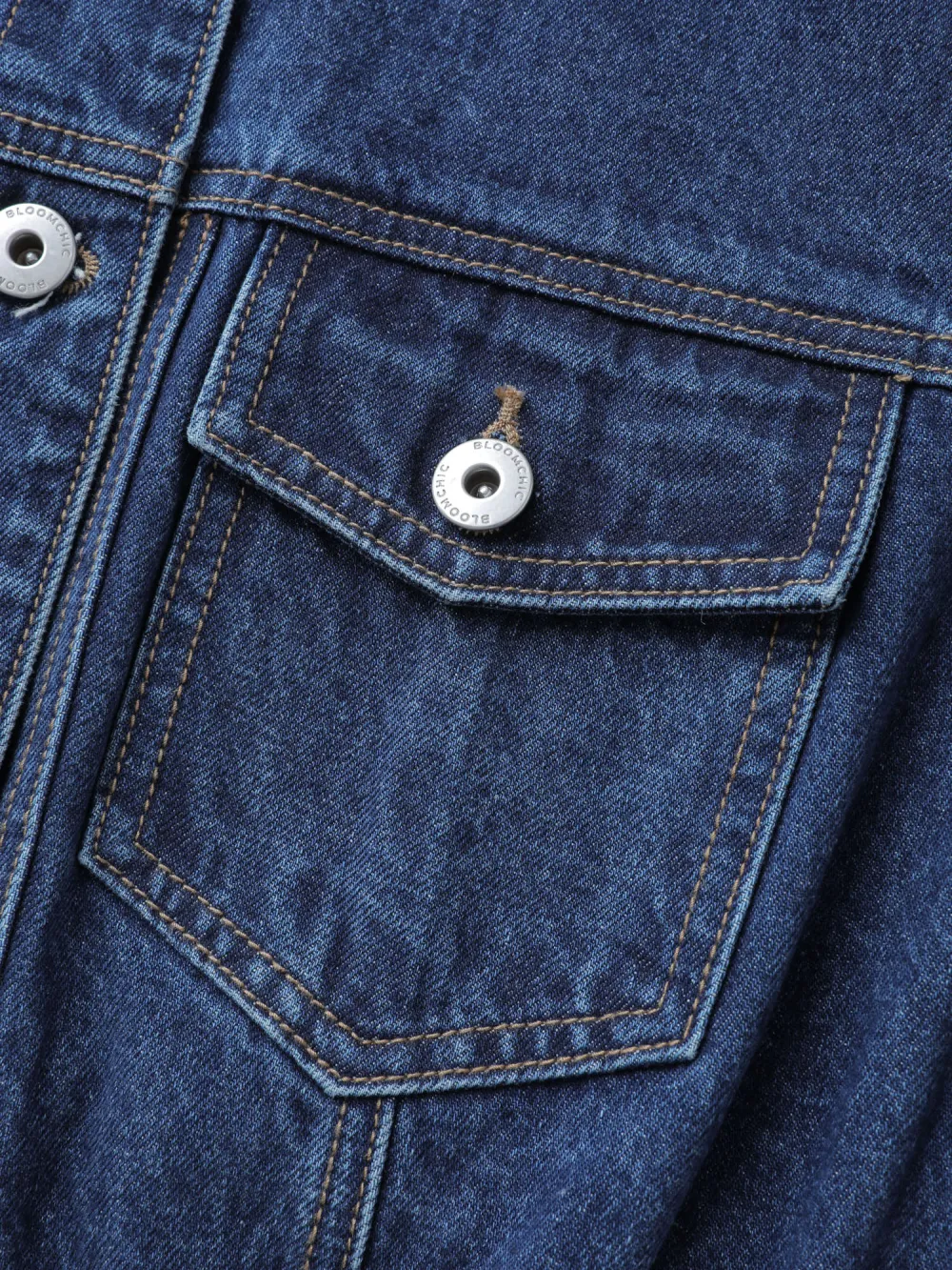 Supersoft Stretchy Waist Button-Down Denim Jacket