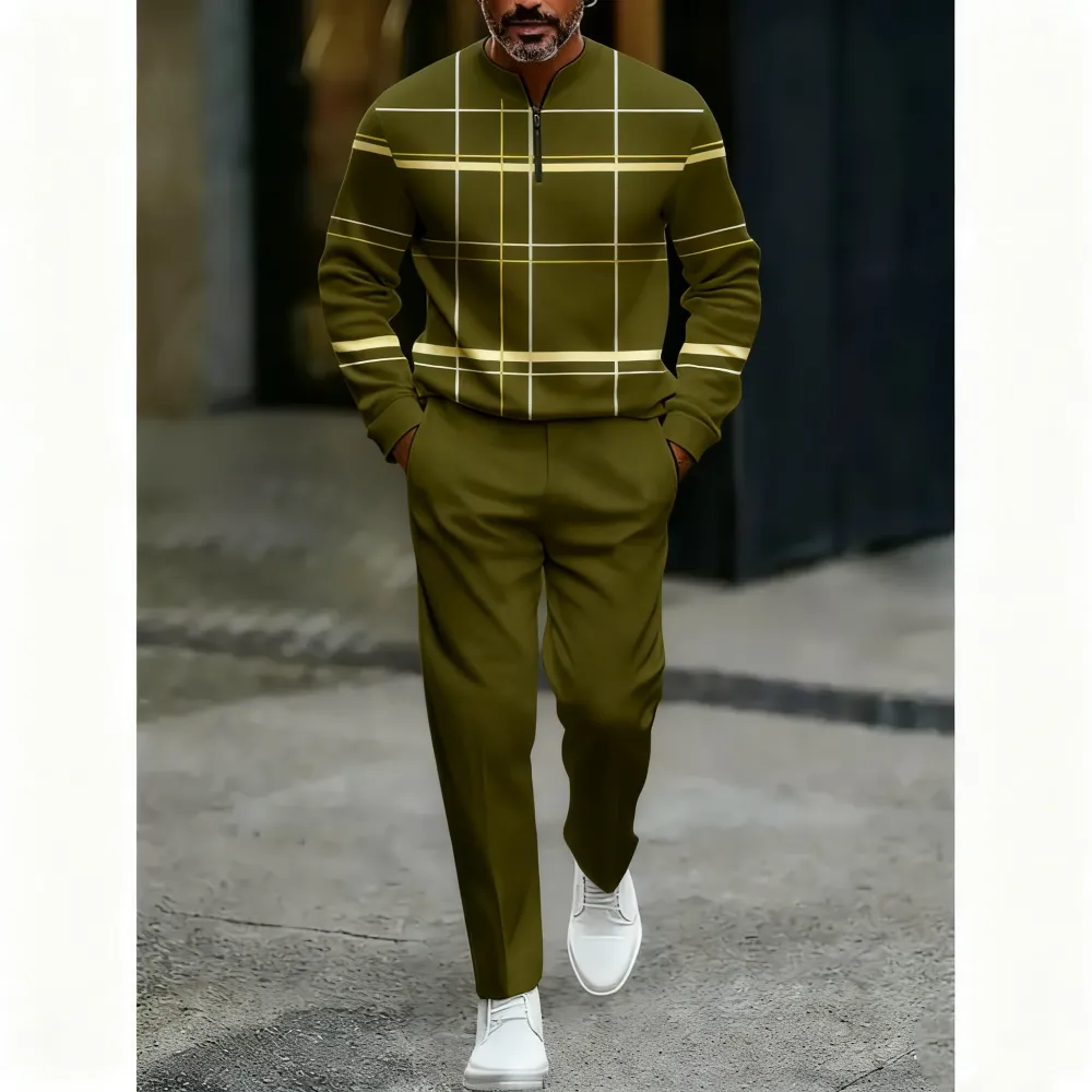 Men's 2-piece lightweight business casual sportswear