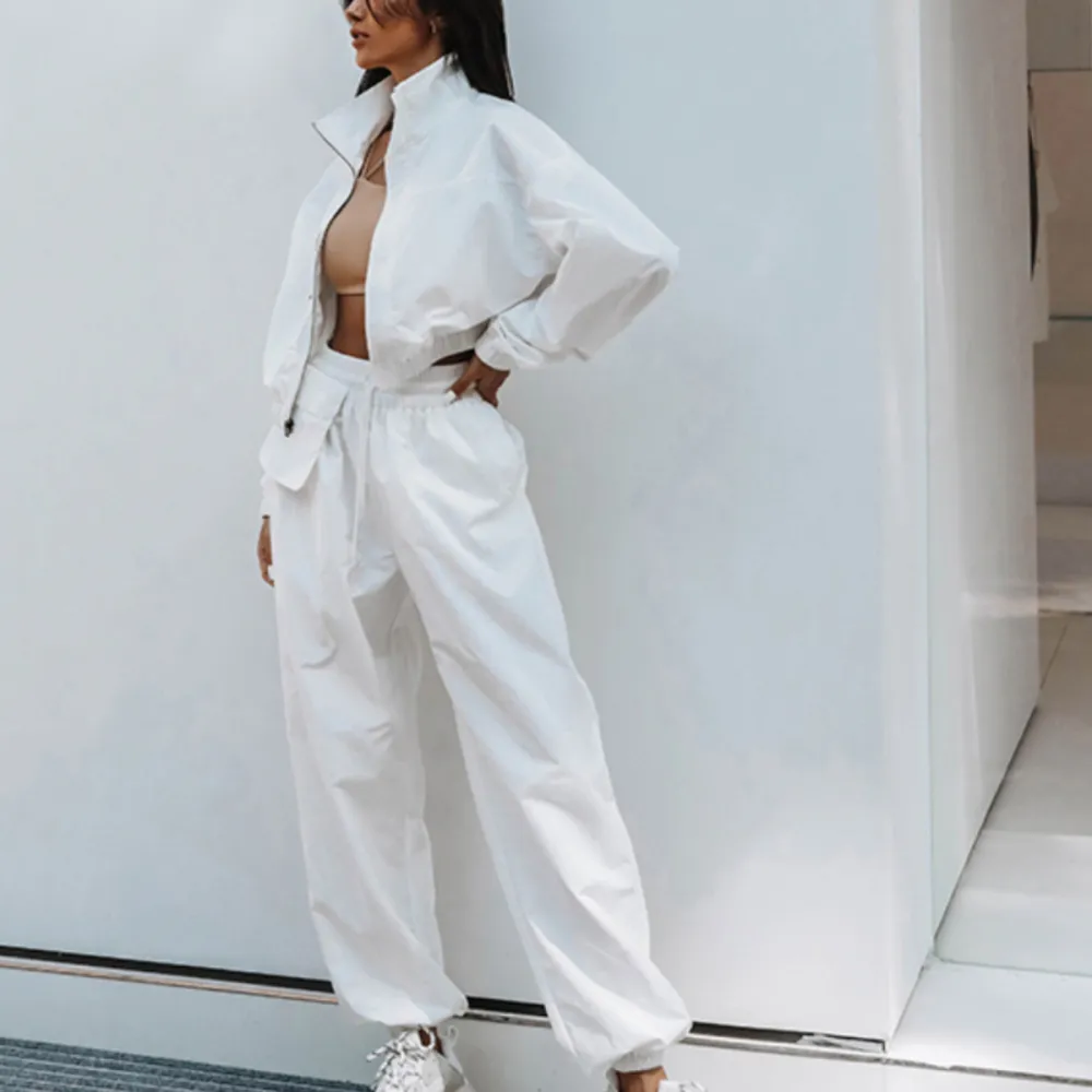 Cardigan Long-sleeved Top Loose Trousers Two-Piece Suit