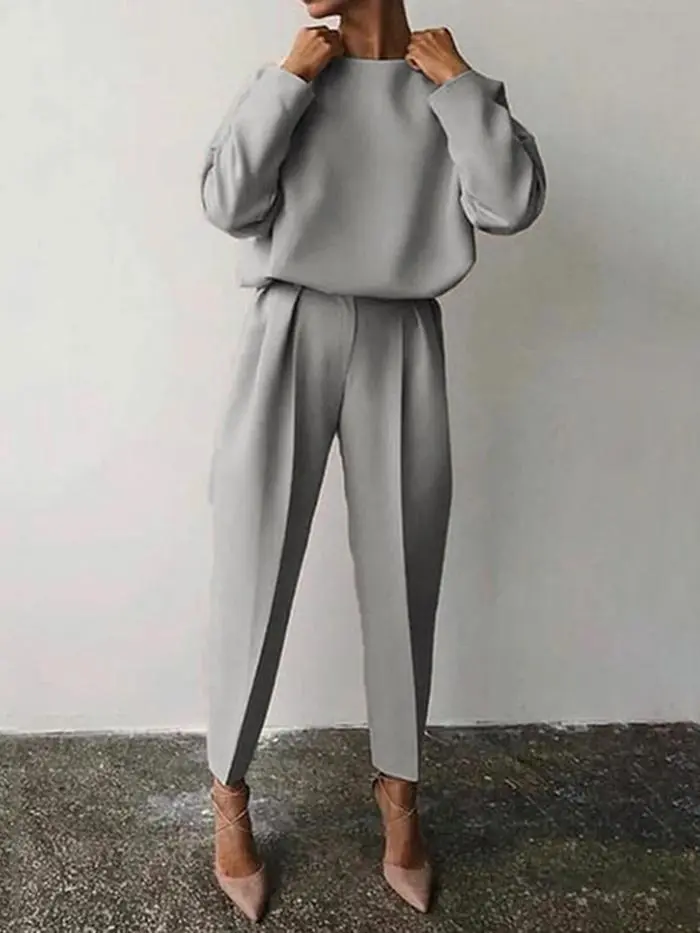 Women Solid Casual Suit Sets