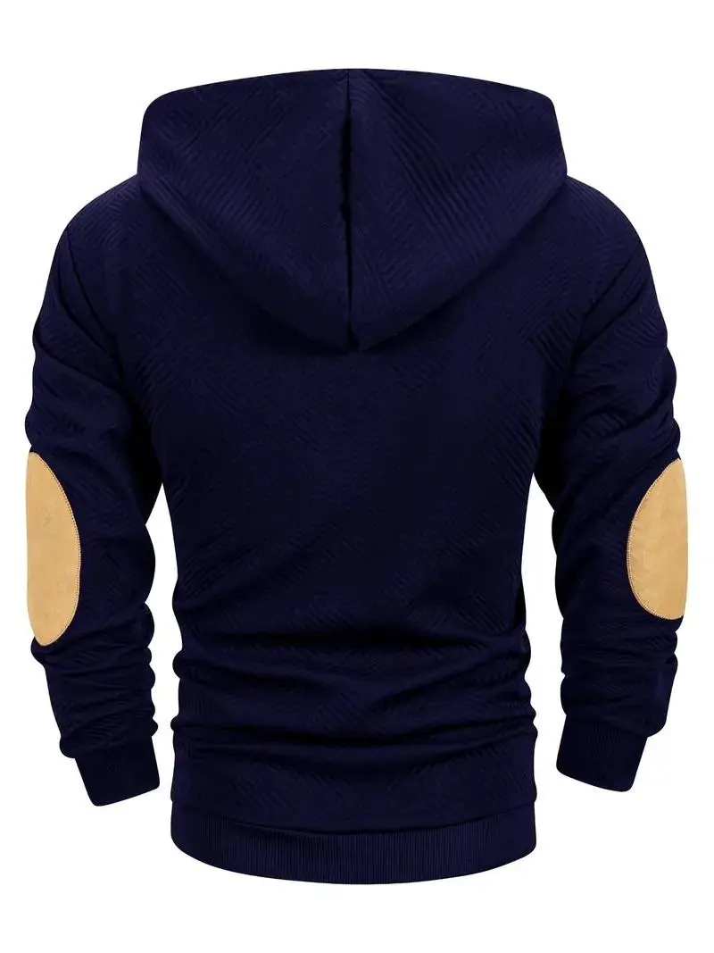 Men's Knitted Jacquard Casual 2-Piece Sweat Set