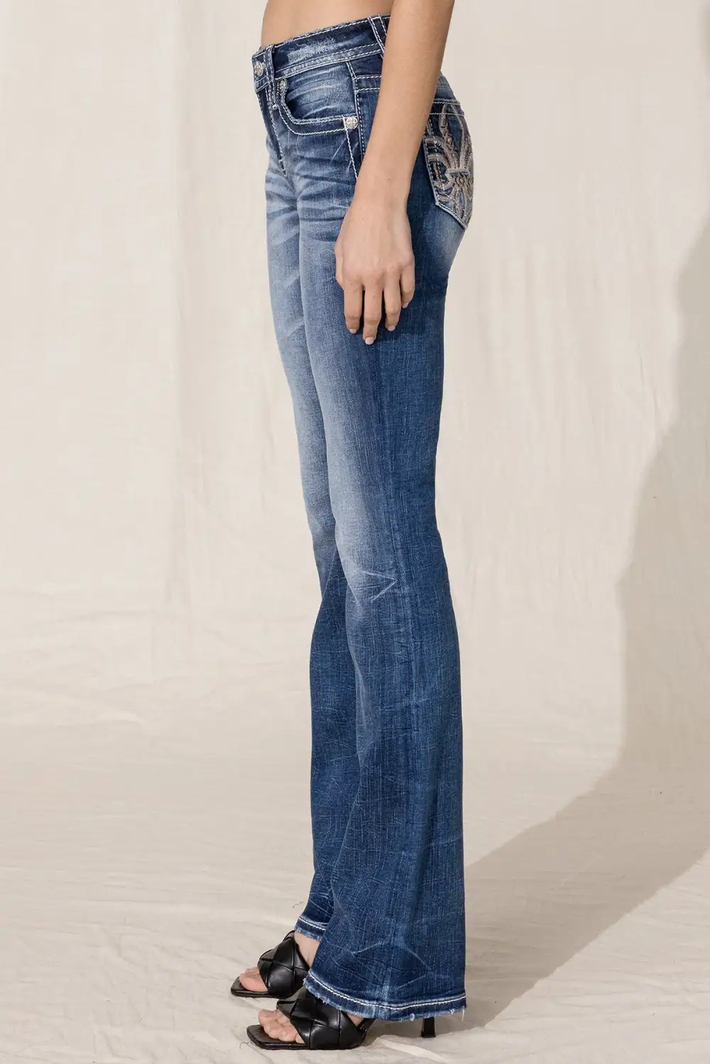 Fall Fleur De Lis Bootcut Jeans