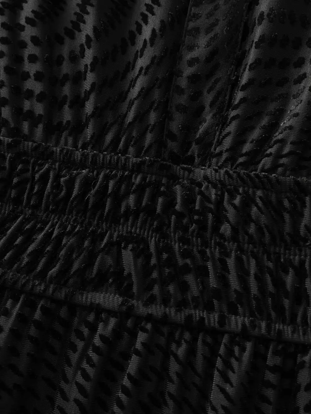 Velvet Laser Cut Ruffled Hem Midi Dress