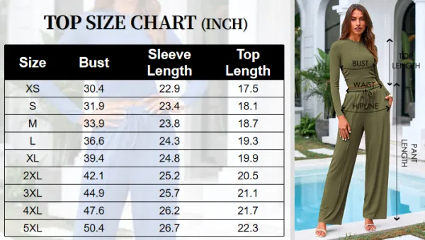 Ribbed Knit Long Sleeve Crop Top Wide Leg Pants