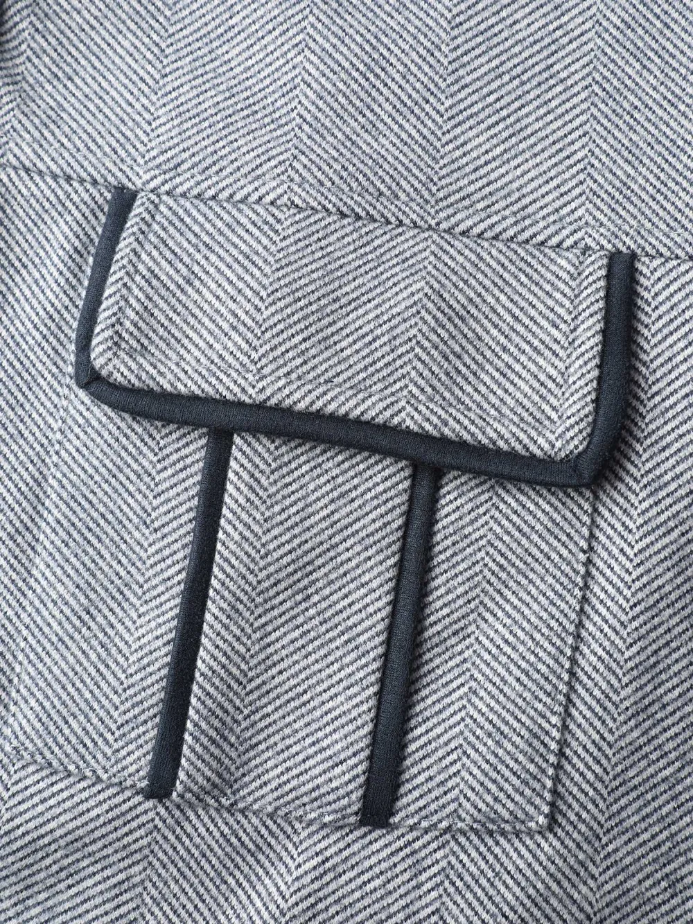 Mixed Material Lined Contrast Jacket