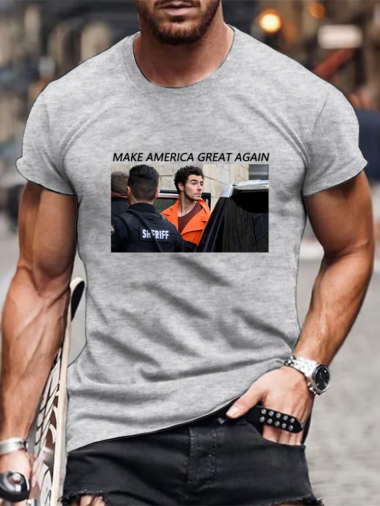 Men'S DenyMake America Great Again Short Sleeve Round Neck Pure Cotton T-Shirt