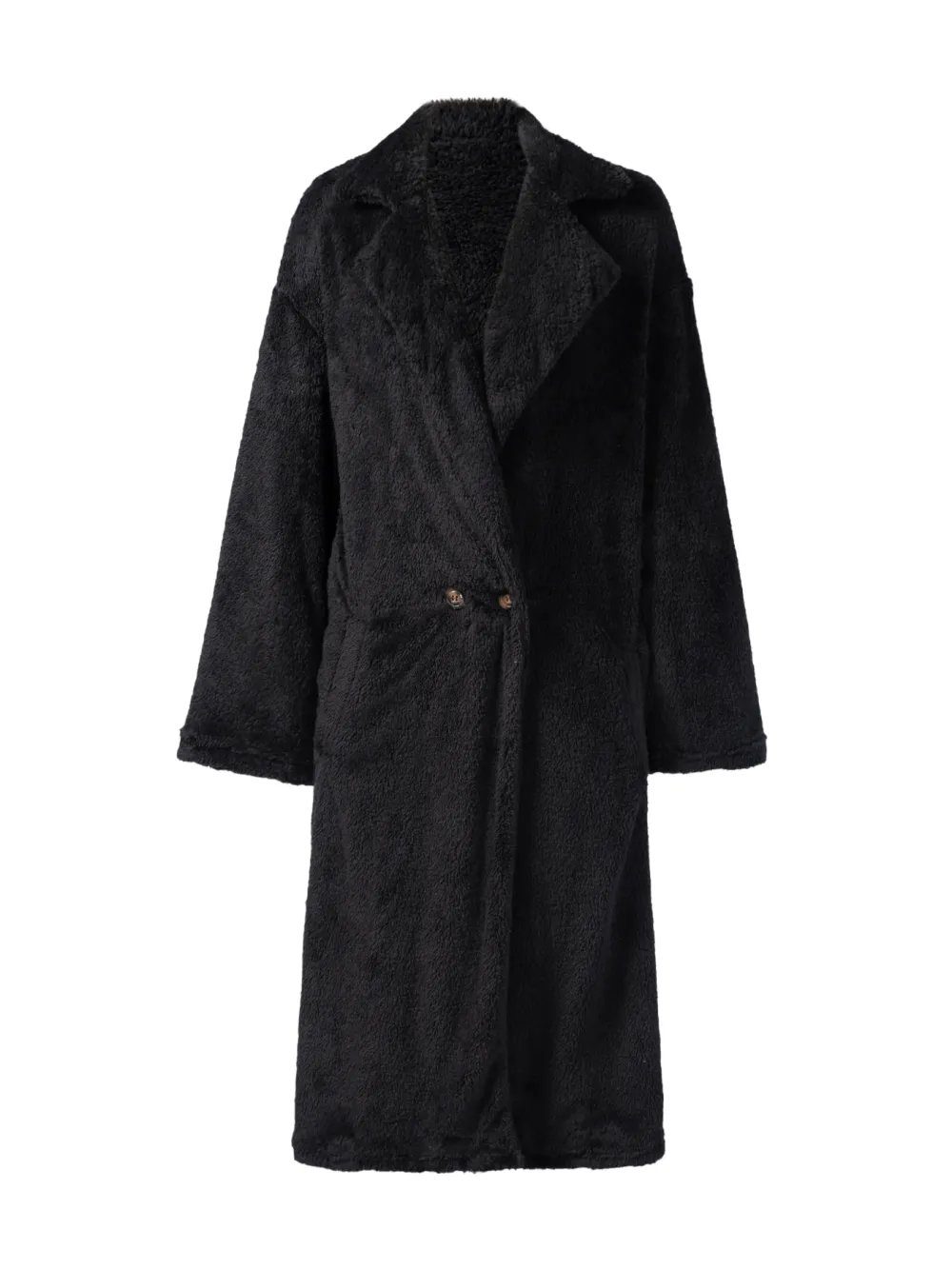 Women's Teddy Fleece Double - Breasted Long Coat
