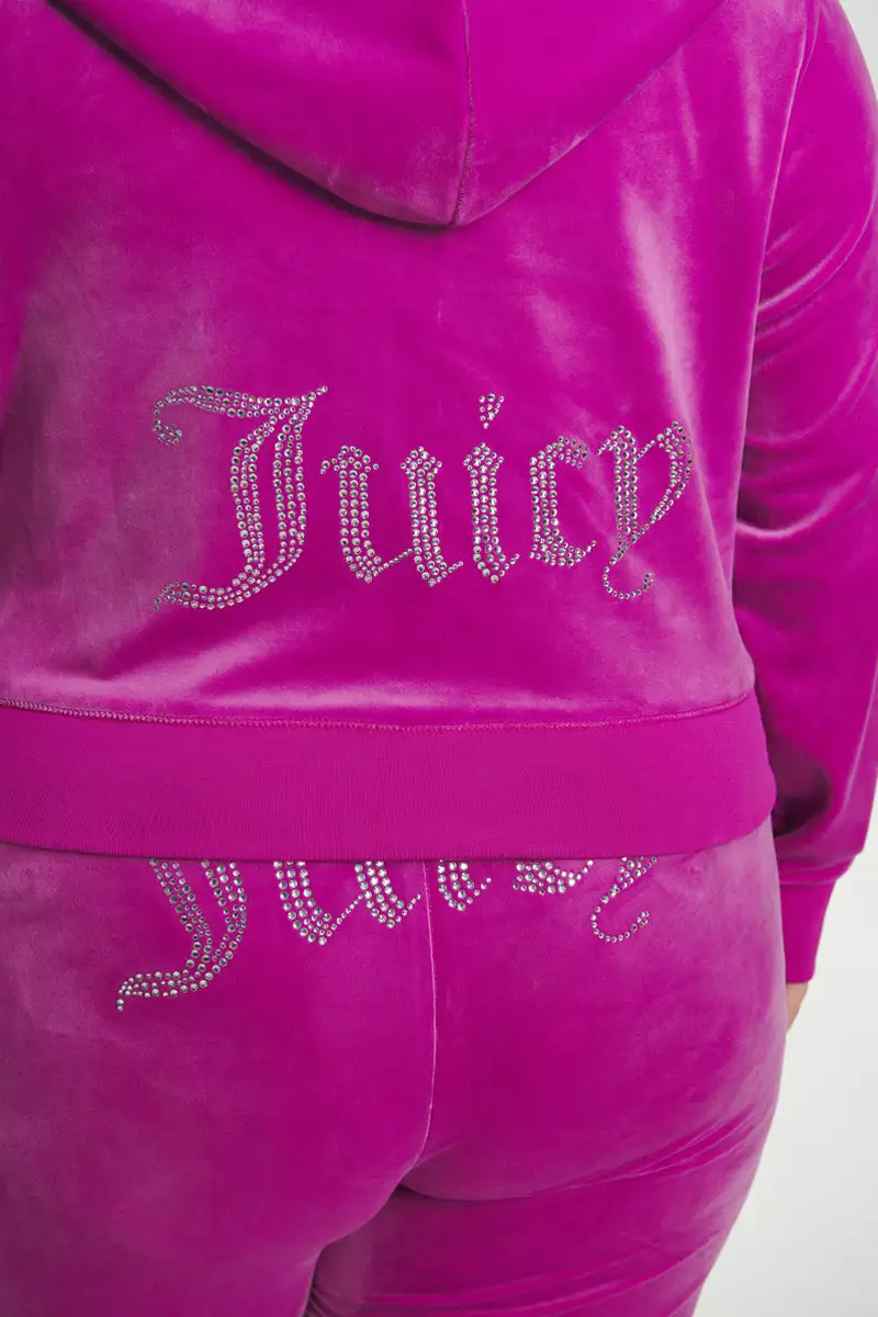 Plus-Size OG Big Bling Velour Hoodie