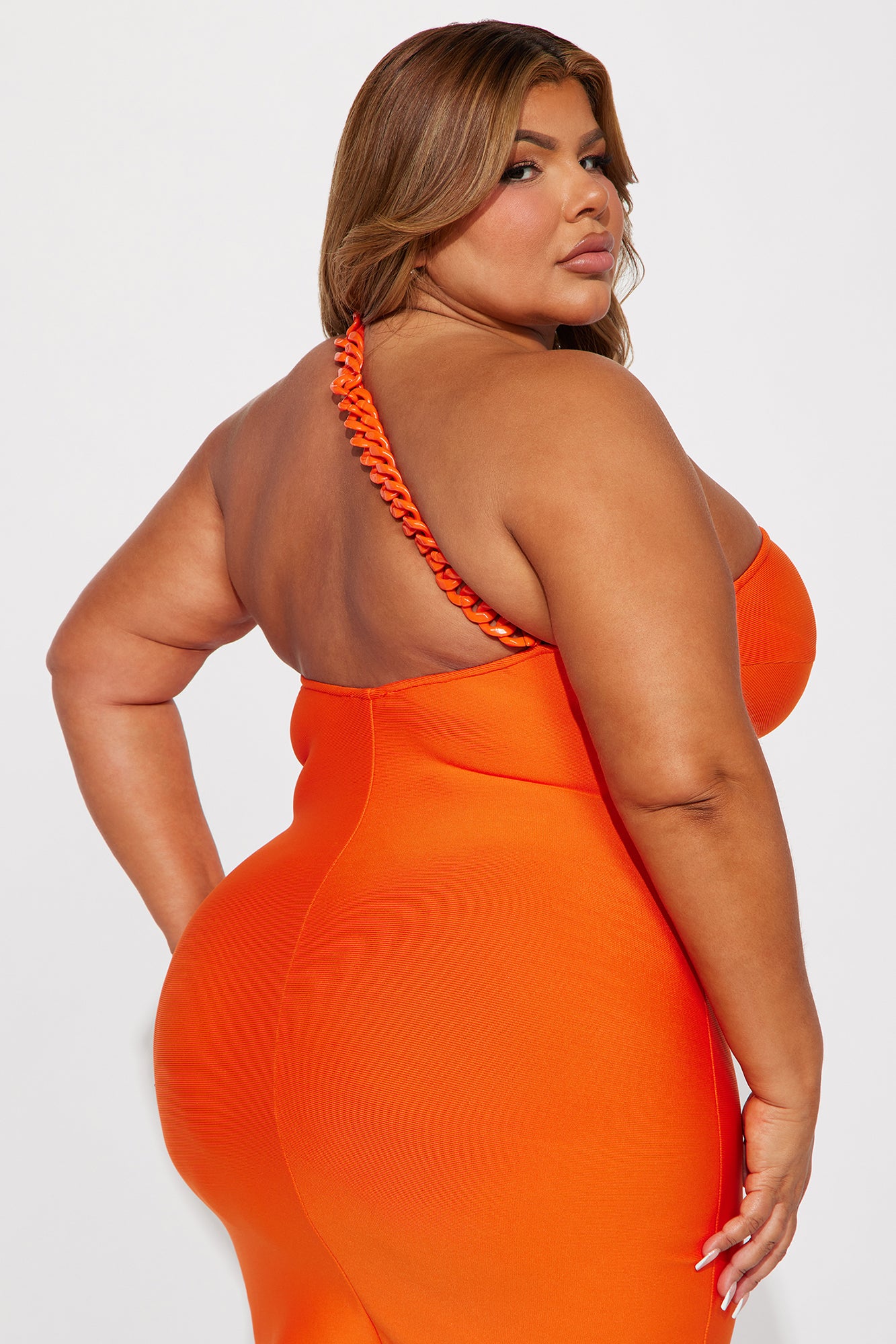 Hacks At Dawn Bandage Mini Dress - Orange