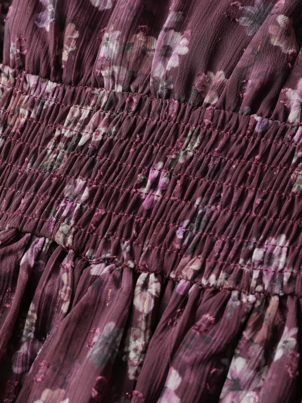 Floral Print Pleated Waist Mini Dress