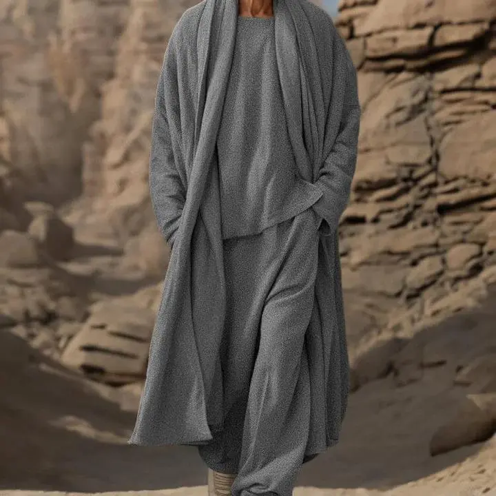 Men's Sets Soft Stretchy Simple 3 Piece Set Suit Set Soft Stretchy Ensemble Versatile Casual Combo