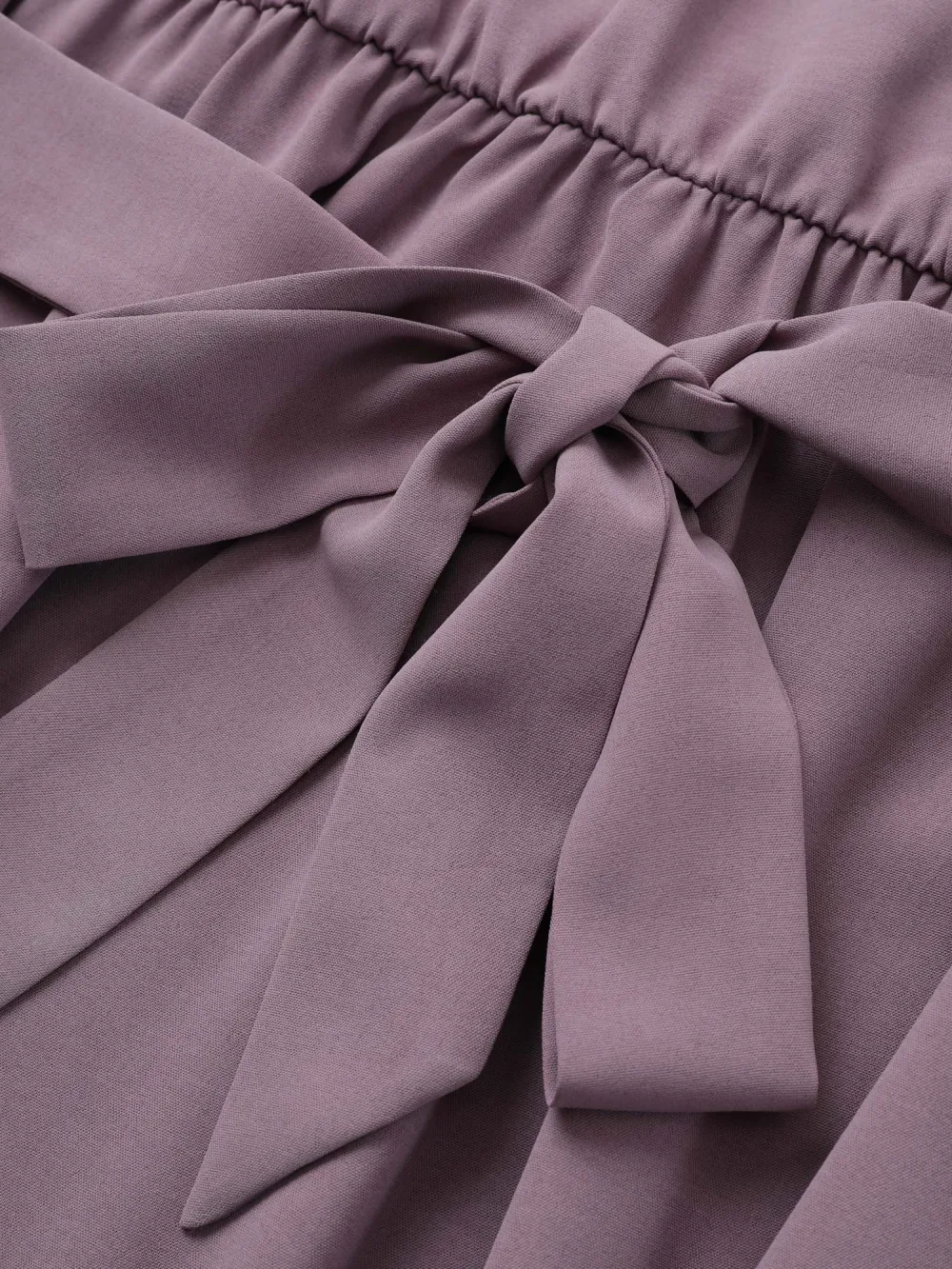 Bloom Dress - Solid Tie Surplice Ruffle High Low Dress