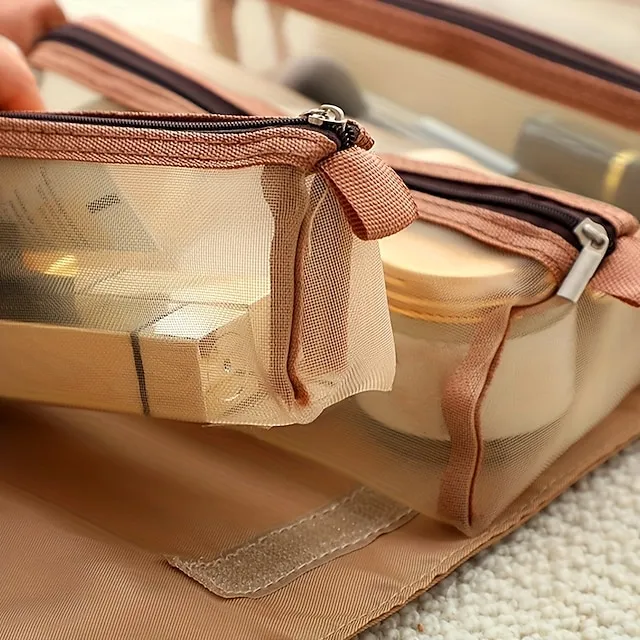 Travel Cosmetic Bag Foldable Makeup Organzier Portable Versatile Toiletry Wash Bag