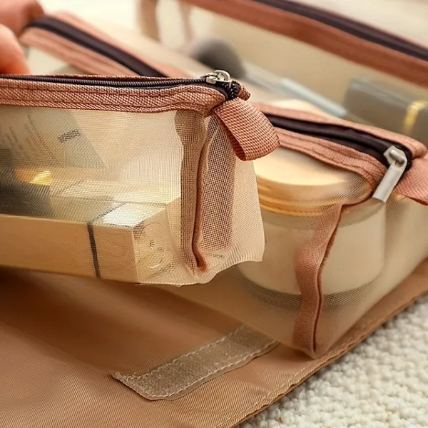 Travel Cosmetic Bag Foldable Makeup Organzier Portable Versatile Toiletry Wash Bag