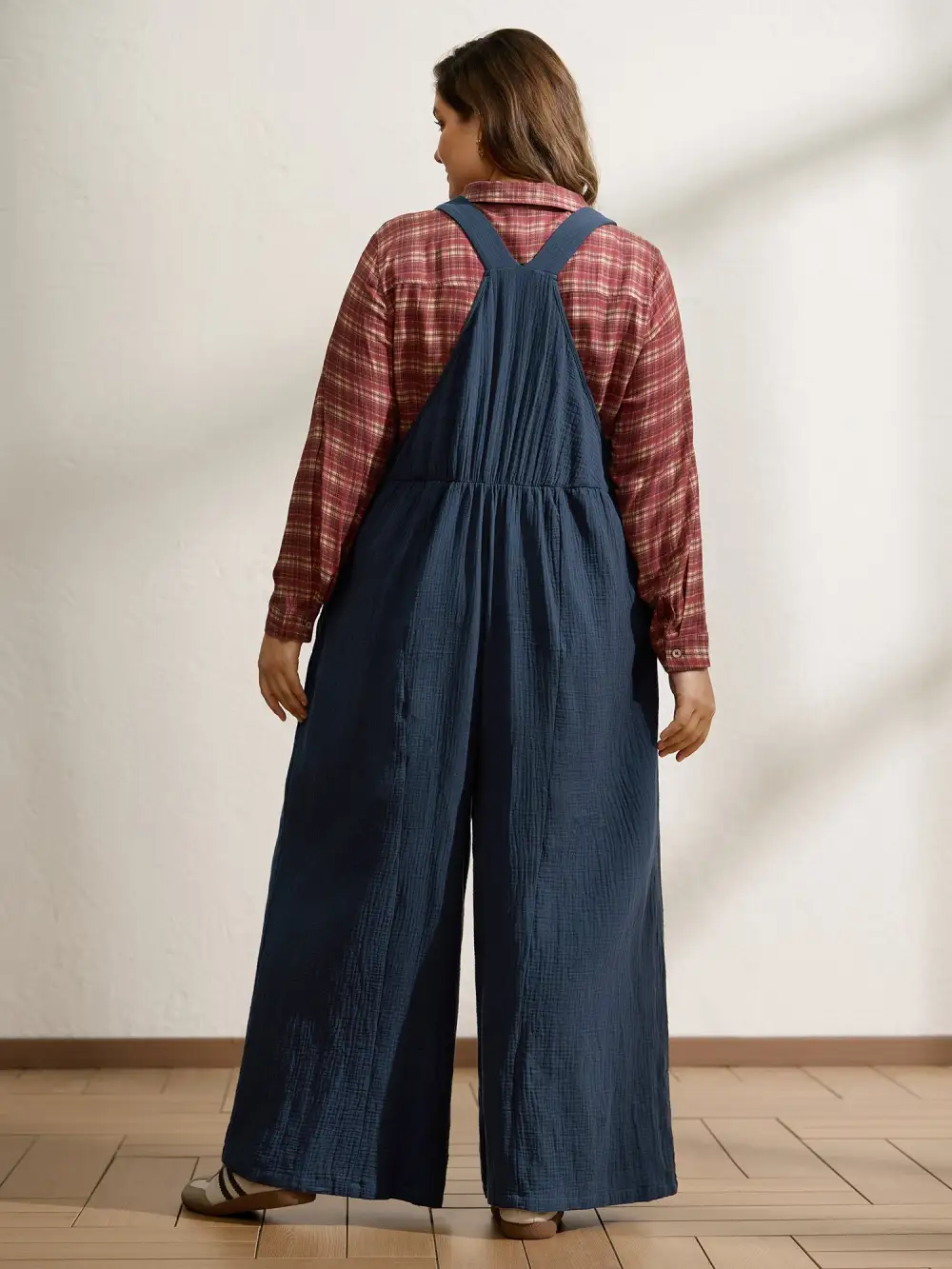 Pure Cotton Adjustable Easy Waist Jumpsuit