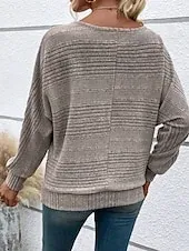 Women's Texture Blouse Blouse Plain Modern Casual Long Sleeve Crew Neck Regular Tops Daily Holiday Going out Black Wine Navy Blue Light Grey Gray Fall