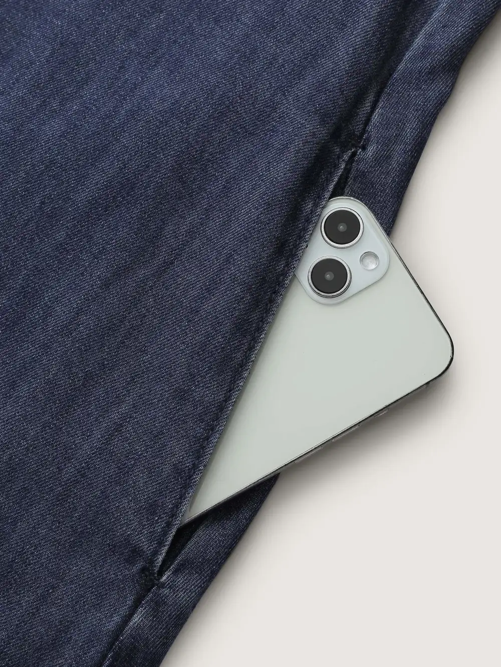 Denim Pockets Button Back Mini Dress