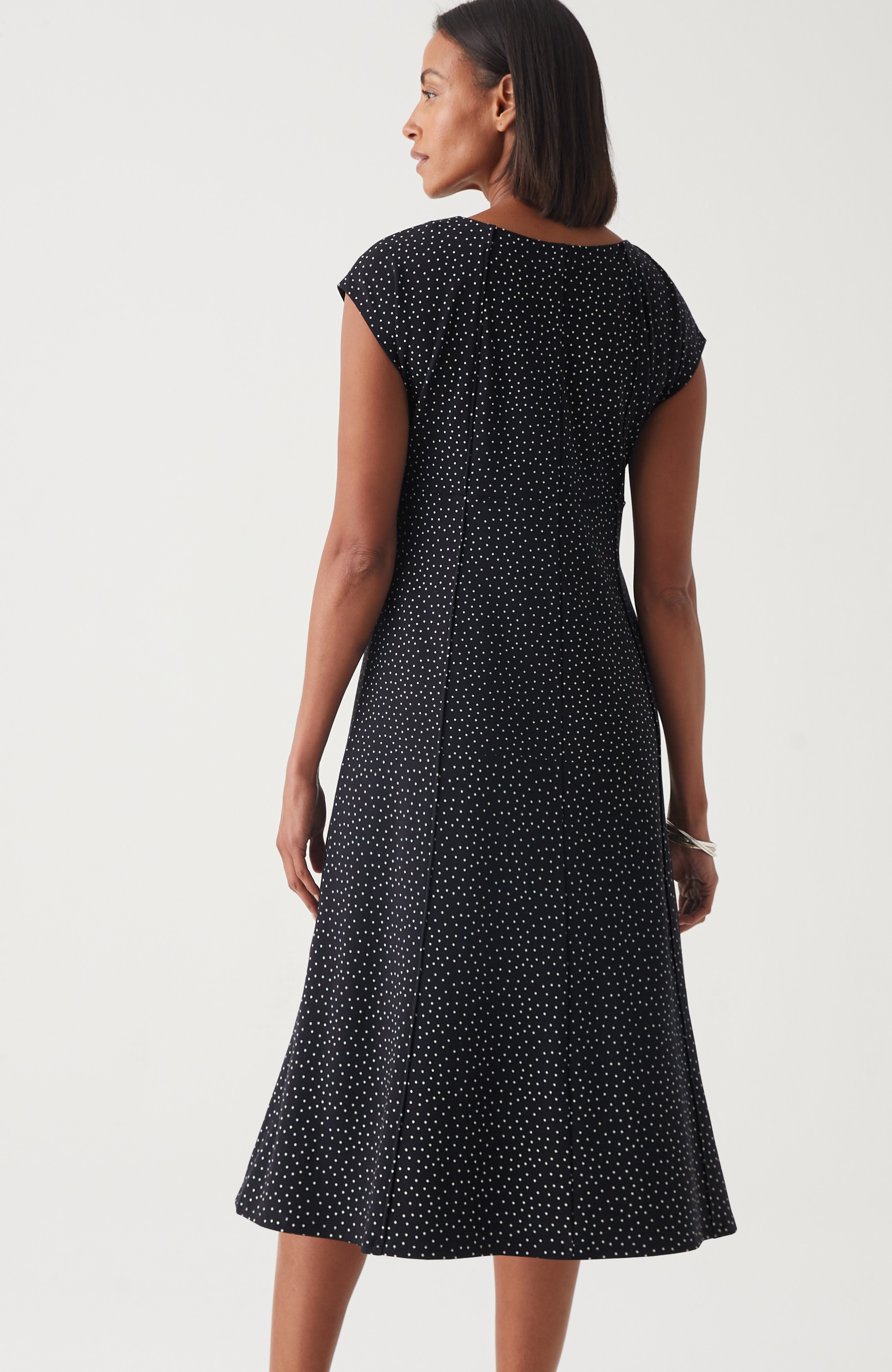 Wearever Seamed Split-Neck Dress