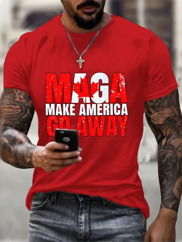 Round-Neck Short-Sleeved Shirt Maga Make America Go Away T-Shirt