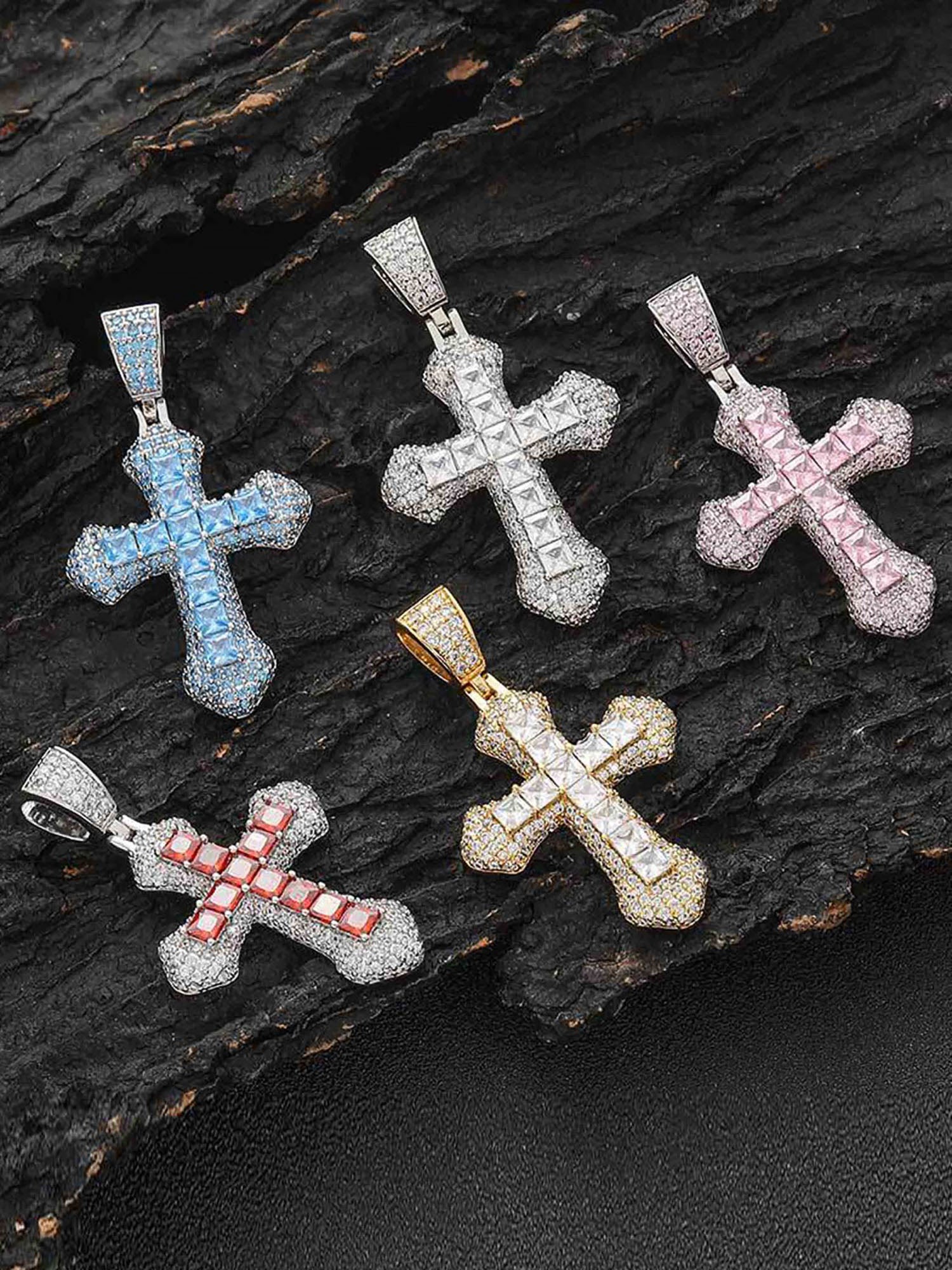 Corss Full Diamond Necklace-1514