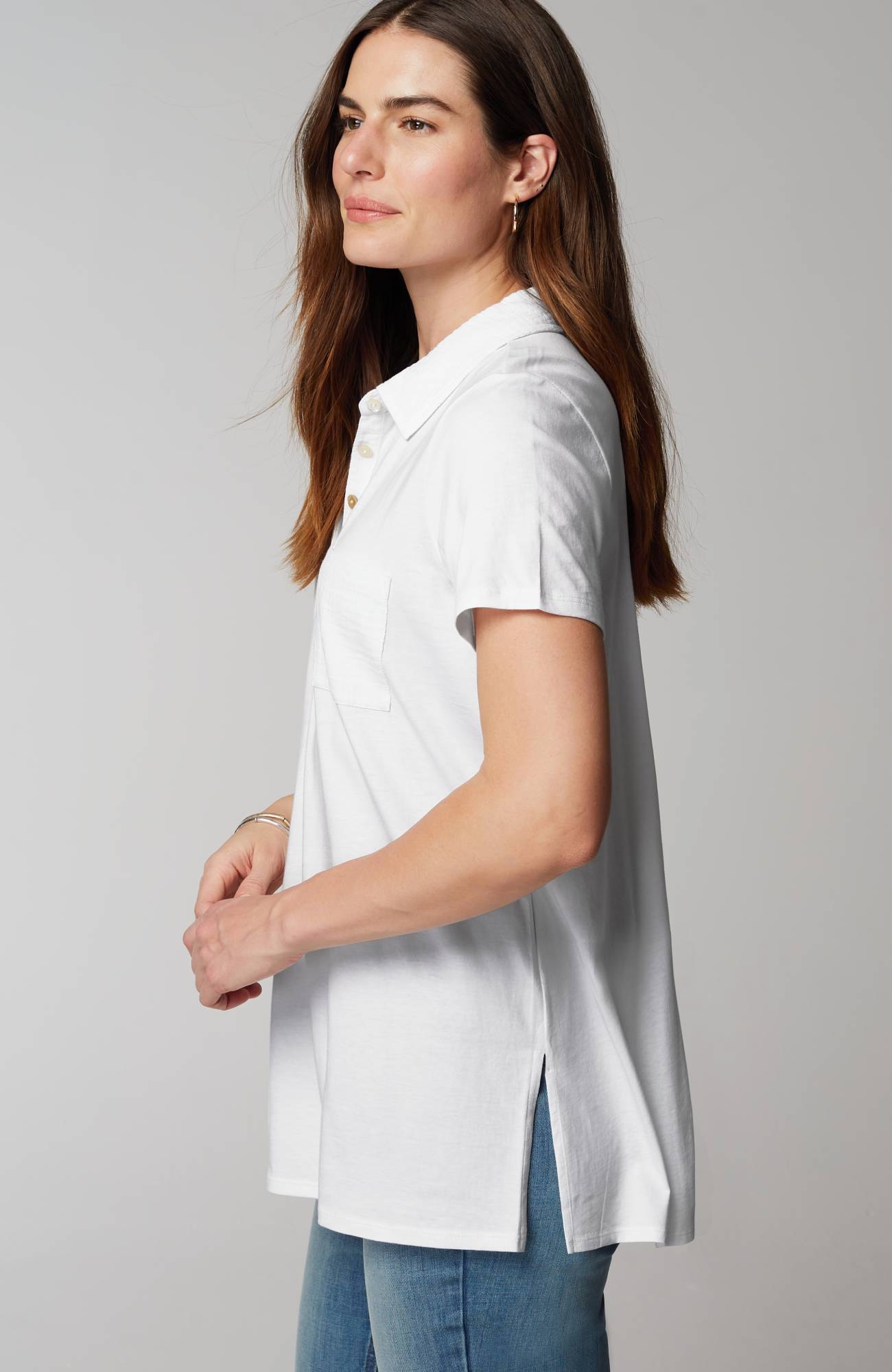 Cotton-Gauze Mixed-Media Tunic