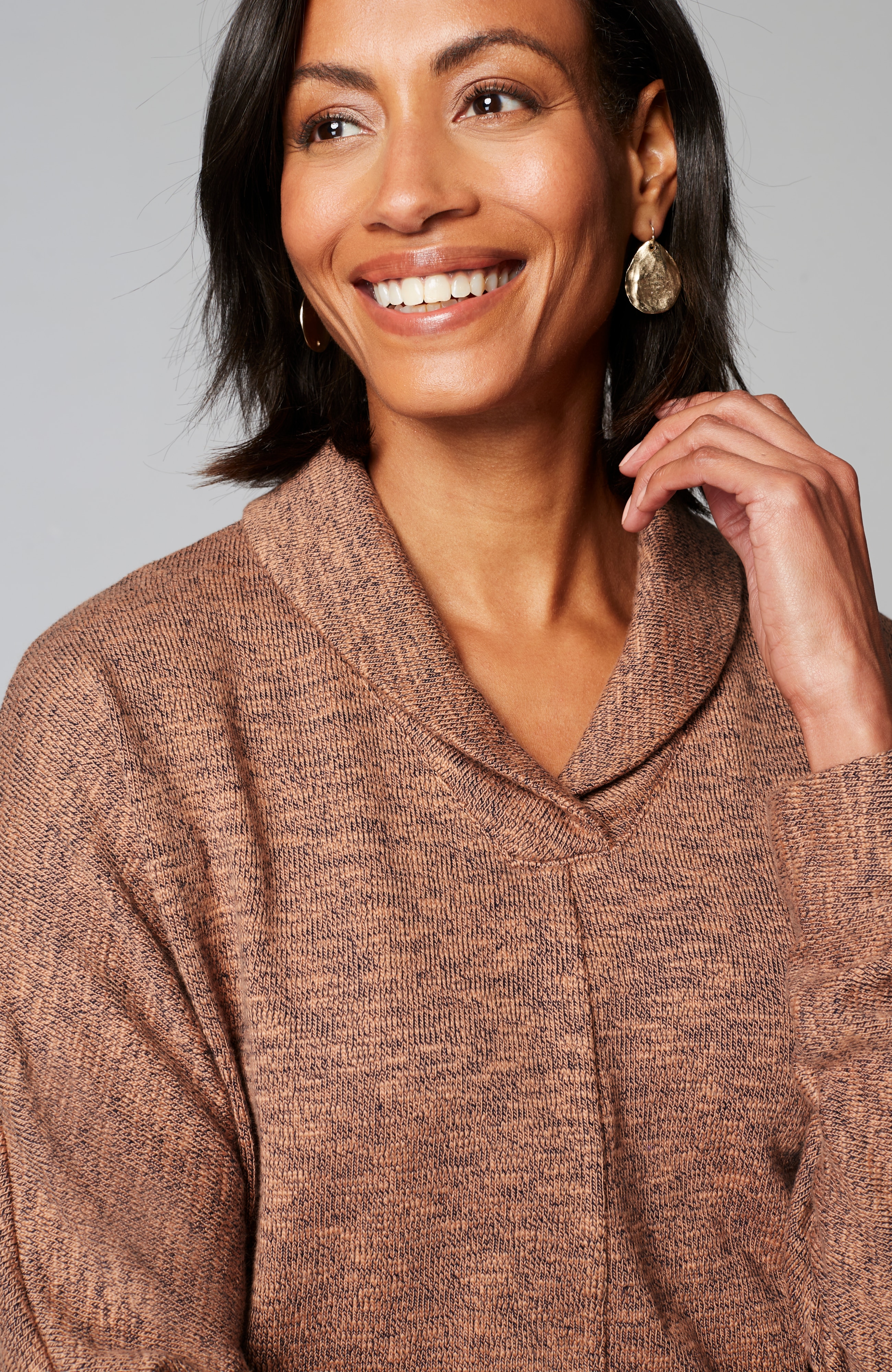 Pure Jill Shawl-Collar Dolman Top
