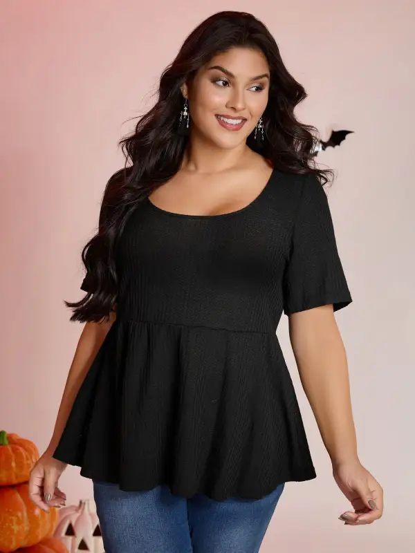 Halloween Back Ties Fit Flared T-Shirt