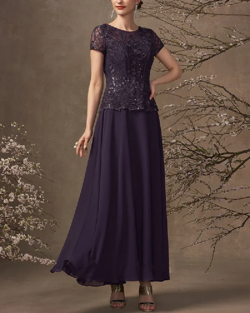 FASHION ELEGANT LACE EMBROIDERED DRESS