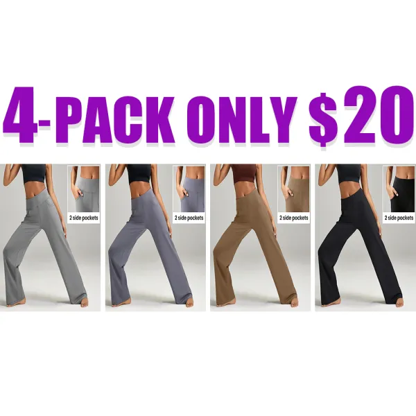 High Waisted Loose Wide Leg Yoga Pants for Women with Pockets Lounge Casual Work Pants