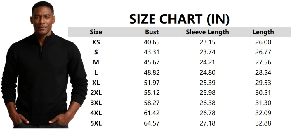 Men's Quarter Zip Sweater