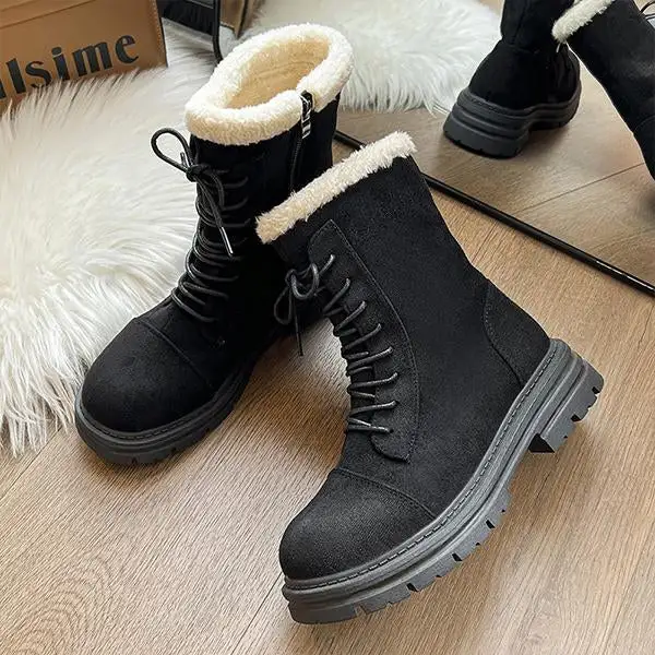 Women’s Casual Flat Plush Snow Martin Boots 88814907S