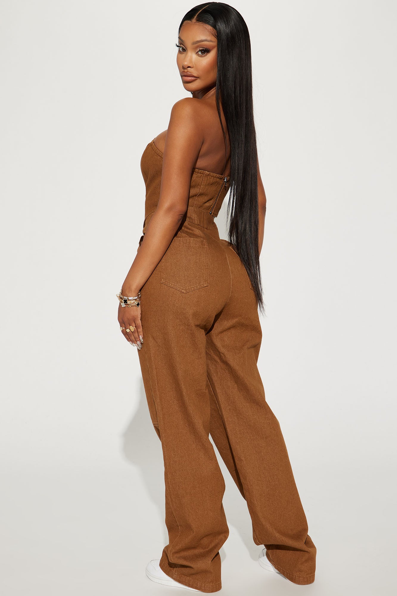 Danielle Denim Pant Set - Mocha