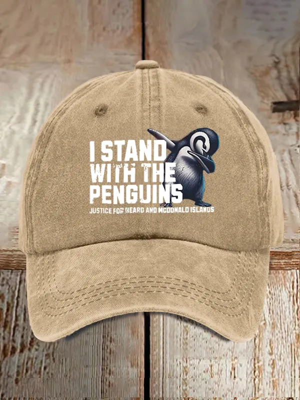 Unisex Istand With The Penguins Justice For Heard And Mcddnald Islands Print Baseball Cap