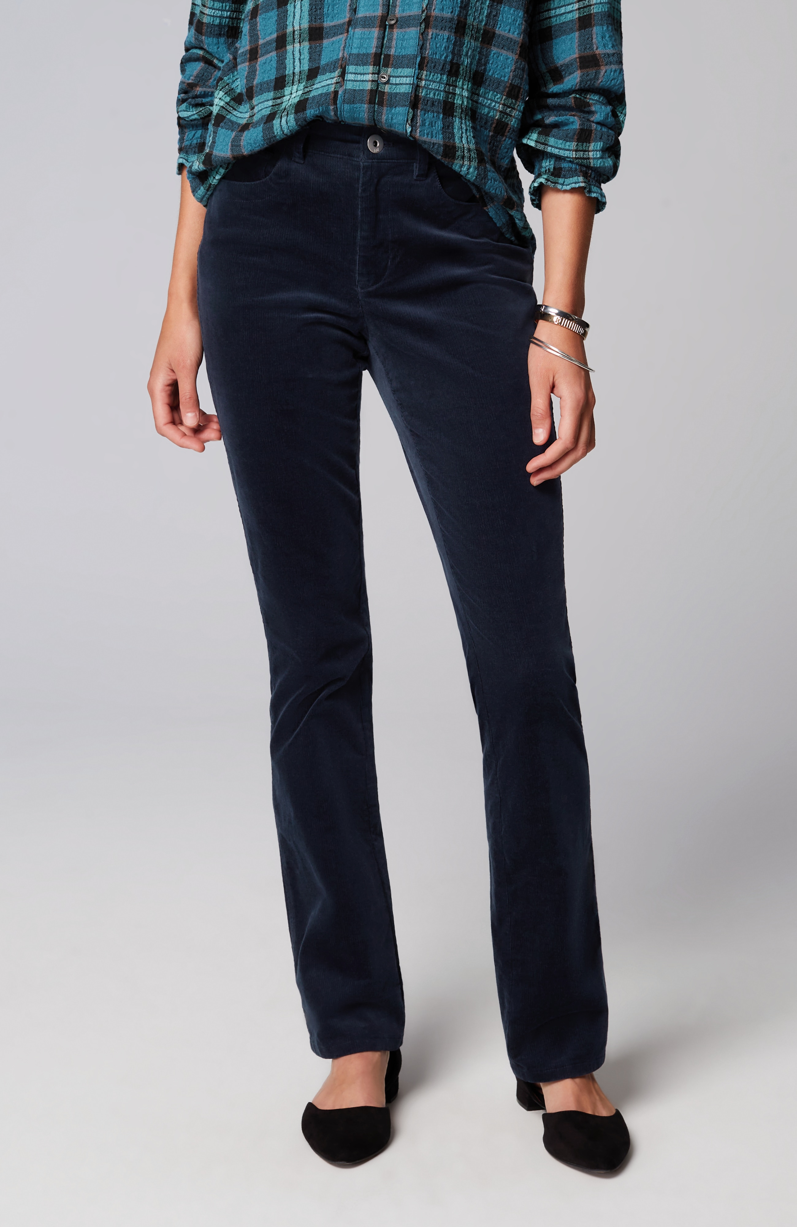 High-Rise Corduroy Boot-Cut Jeans