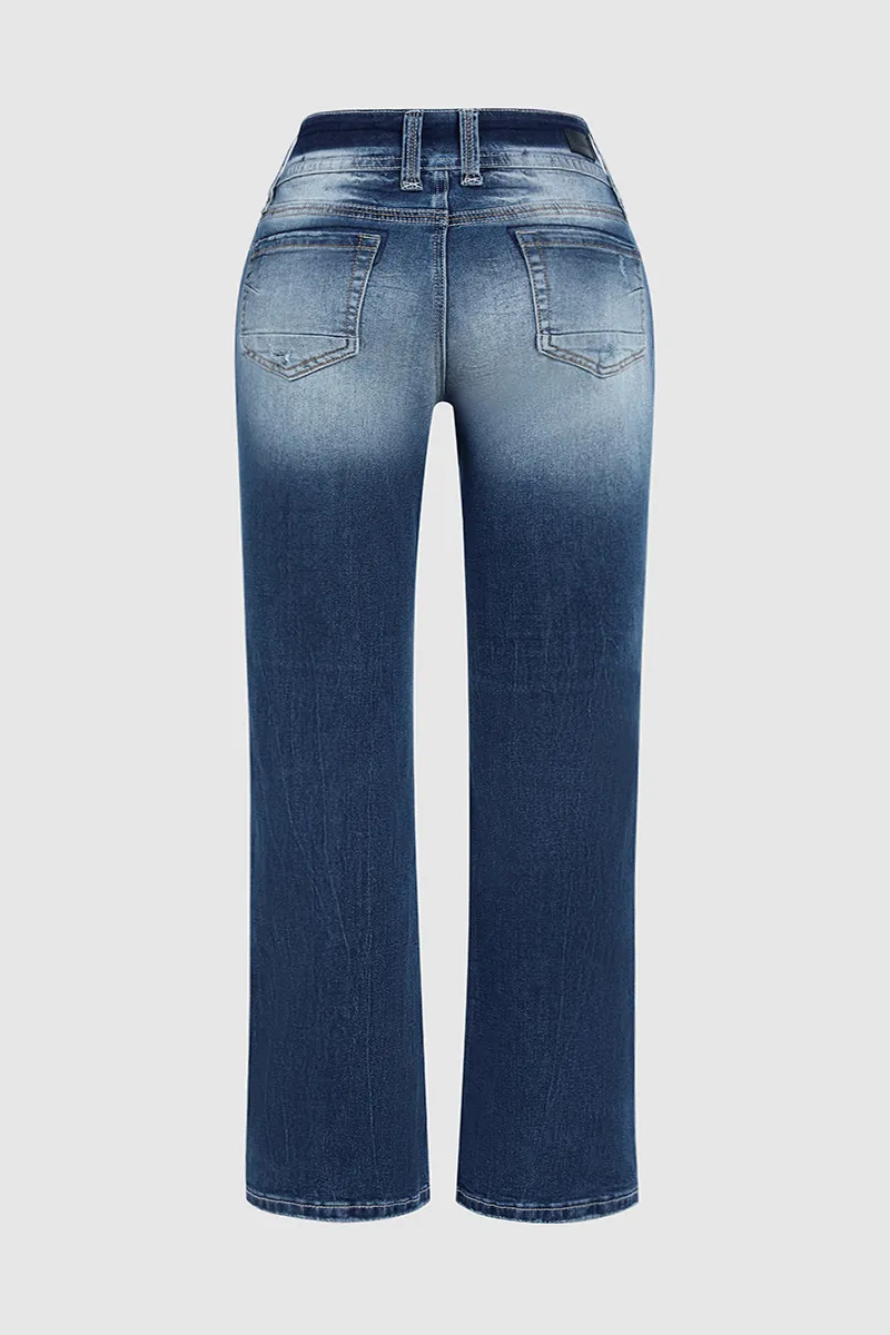 90s Vintage Slant Pocket Bootcut Jeans