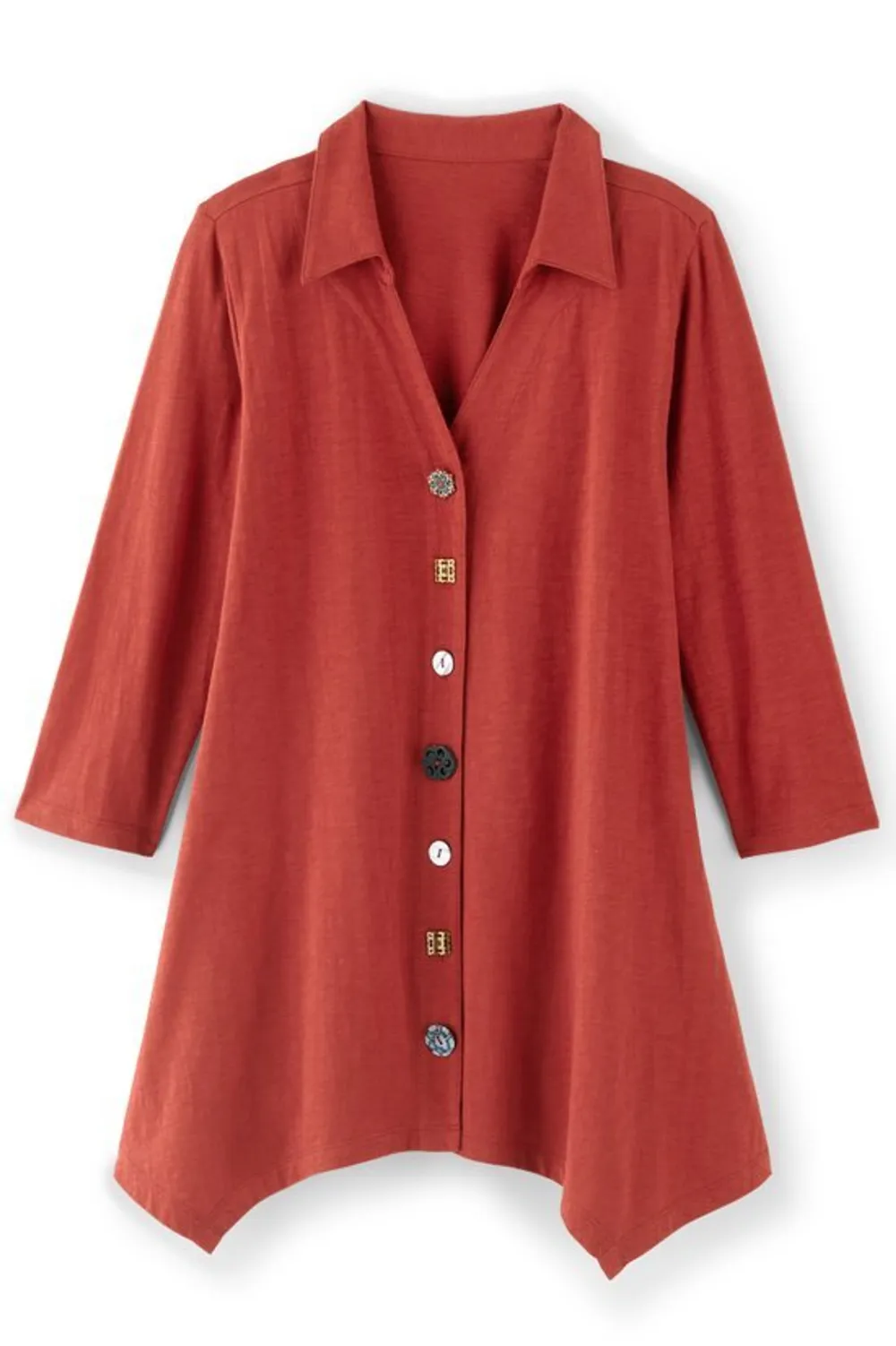 Danielle Button 3/4 Sleeve Tunic