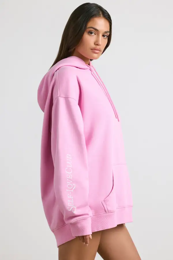 Sunday Love - Oversized Hoodie in Bubblegum Pink